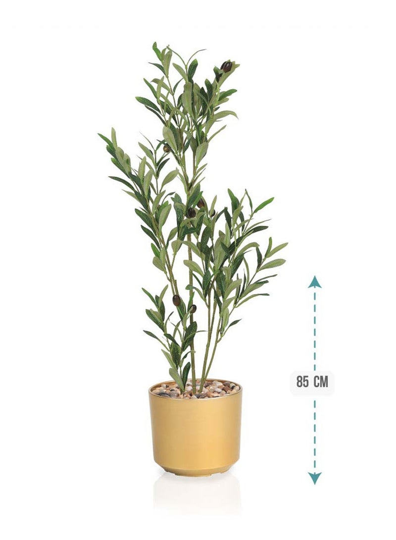 Alrassi 85 cm Artificial Olive Tree with Elegant Realistic Design – Perfect for Indoor Decoration - Image 1