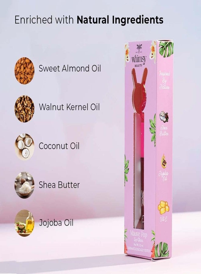 ويمسي ملمع شفاه موف سباركل من ويمسي بيوتي للأطفال والمراهقين | تركيبة خفيفة الوزن وغير لزجة بلمسة نهائية لامعة | مظهر لامع يدوم طويلاً | من 4 إلى 16 سنة | عضوي، طبيعي، خالٍ من المواد الكيميائية | 3.5 مل - Image 2