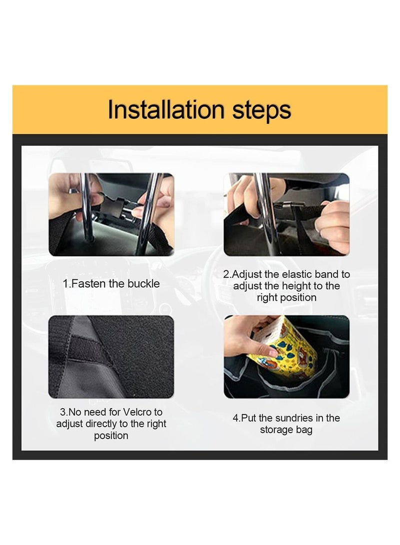 Trunk Organizer Car Storage, Seat Back Storage to Keep Car Trunk Neat, Car Trunk Storage Organizer for SUV Gives You a Big Space Back Seat Trunk