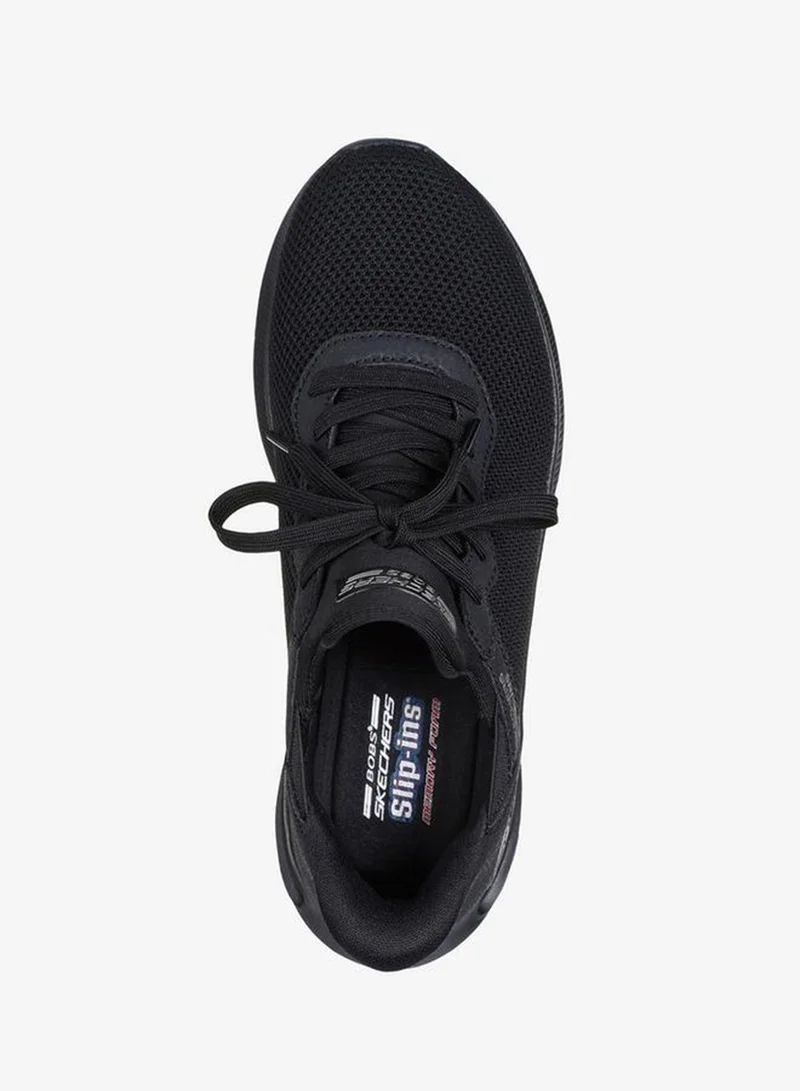 سكيتشرز أحذية رياضية نسائية بنسيج مزخرف وإغلاق برباط