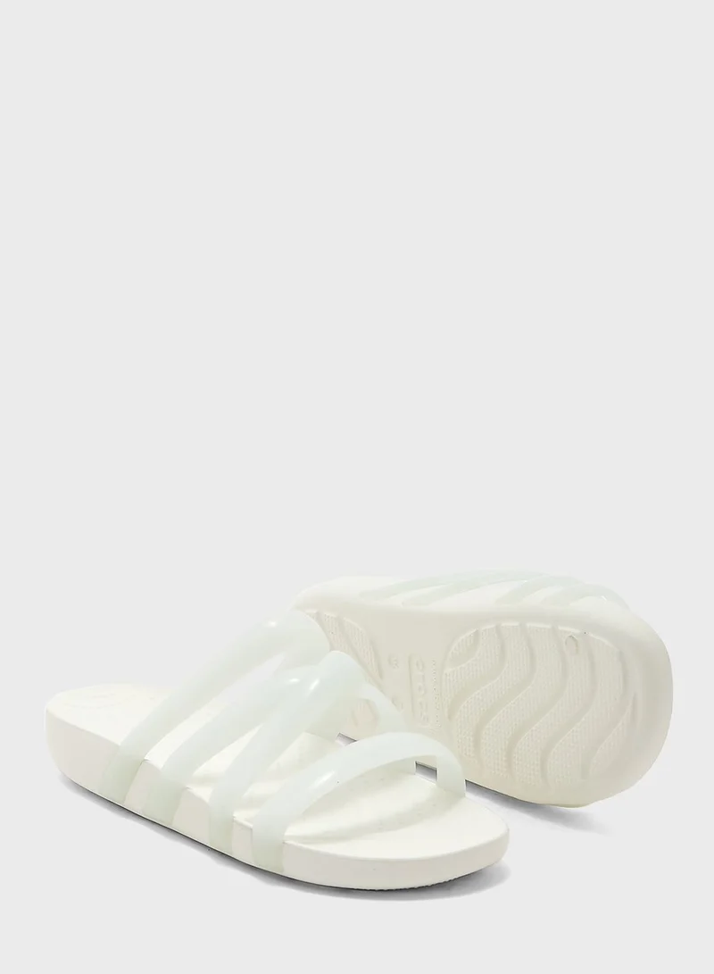 crocs Splash Glossy Flat Sandals