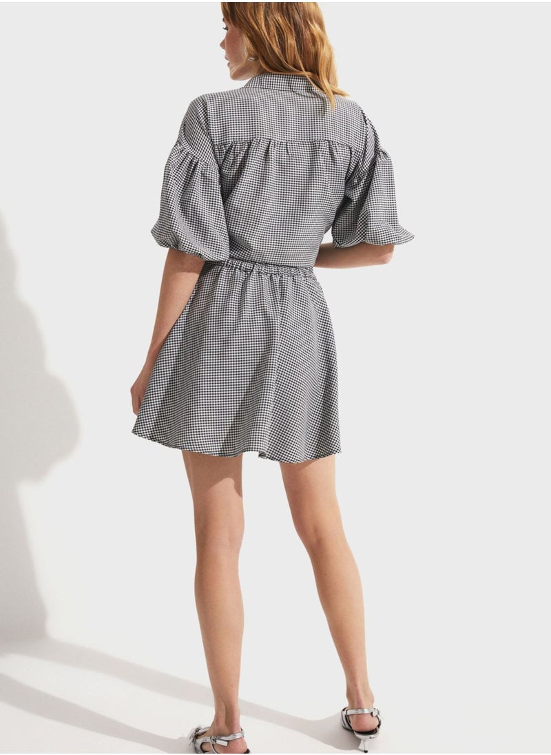 JUNE - Checked Wrap Skirt - Image 1
