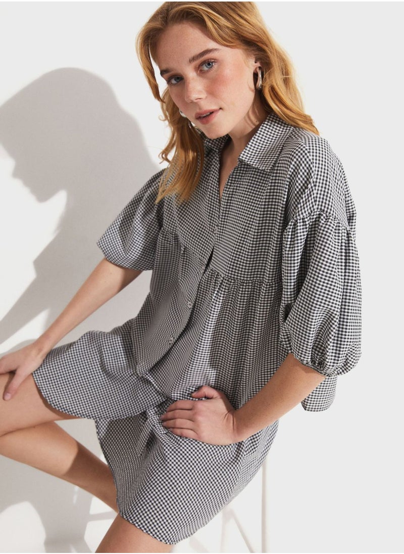 JUNE - Checked Wrap Skirt - Image 1