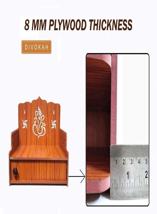 DIVOKAH معبد خشبي جميل من خشب MDF من ديفوكاه® (سماكة الخشب الرقائقي 8 مم) (العرض 14.5 بوصة، الطول 9.5 بوصة، الارتفاع 13 بوصة) W14 - Image 4