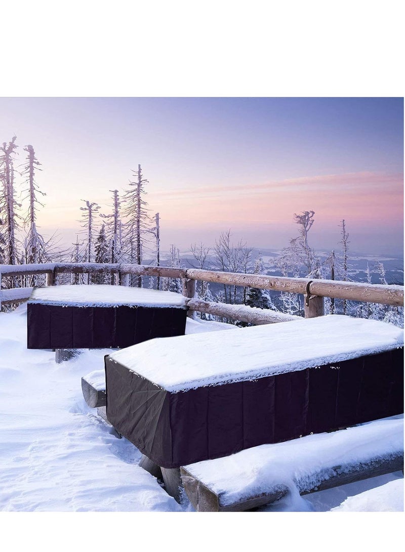 رولستيمي غطاء أثاث الفناء المقاوم للماء باللون الأسود، غطاء أثاث حديقة أكسفورد، مضاد للأشعة فوق البنفسجية، مقاوم للرياح، مقاوم للغبار، مقاوم للحرارة 270*180*89 سم - Image 2