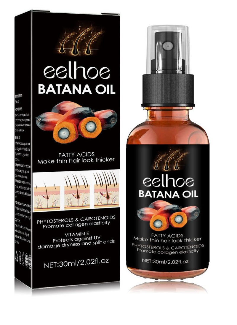 EELHOE - Batana Oil for Hair Growth  Batana Oil - Batana Oil Organic for Healthy Hair - Repair Damaged Hair, Nourishes Thin Hair Scalp Skin and Loss Hair Growth Fir for All Hair Types - 30 ml - Image 1