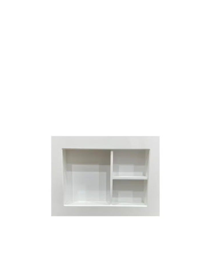 2-piece set of window air conditioner wall-mounted units, made of wood, white color - Image 2
