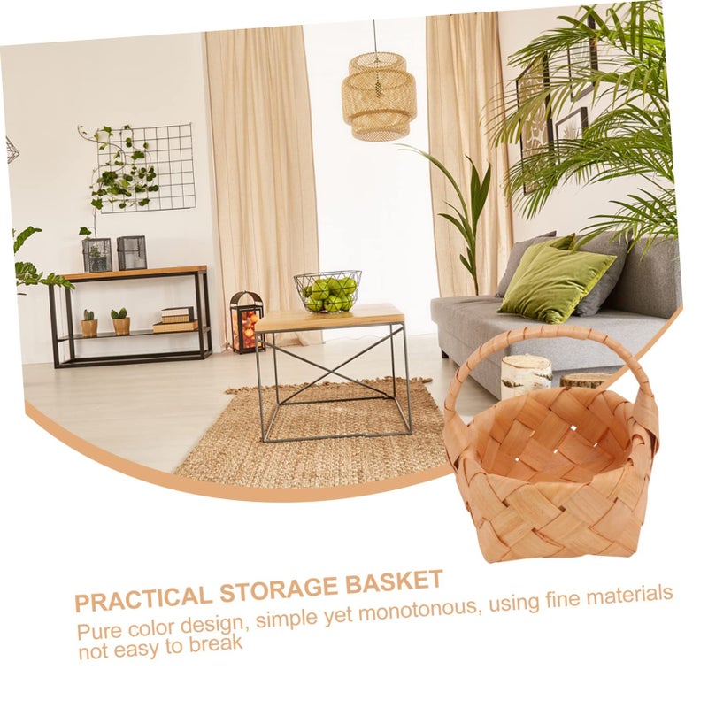 2 Pcs Handwoven Mini Flower Baskets Khaki Wedding Decor For Photography Floral Arrangements - Image 3