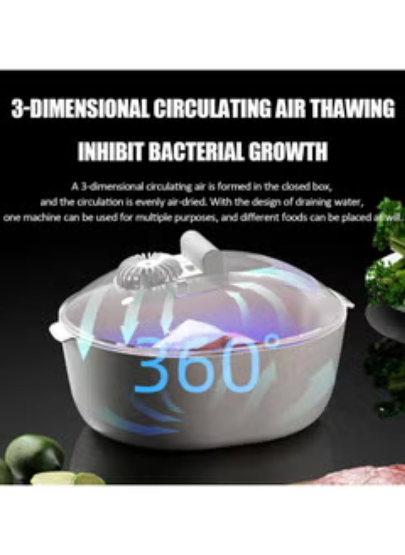 Generic - 4 in 1 Defrosting Tray for Frozen Meat Fast Thawing Plate Board Meat Defroster with Dual-Layer Draining Basket Airtight Food Preservation and thawing Machine for Frozen Meat Chicken Fish Steak - Image 1