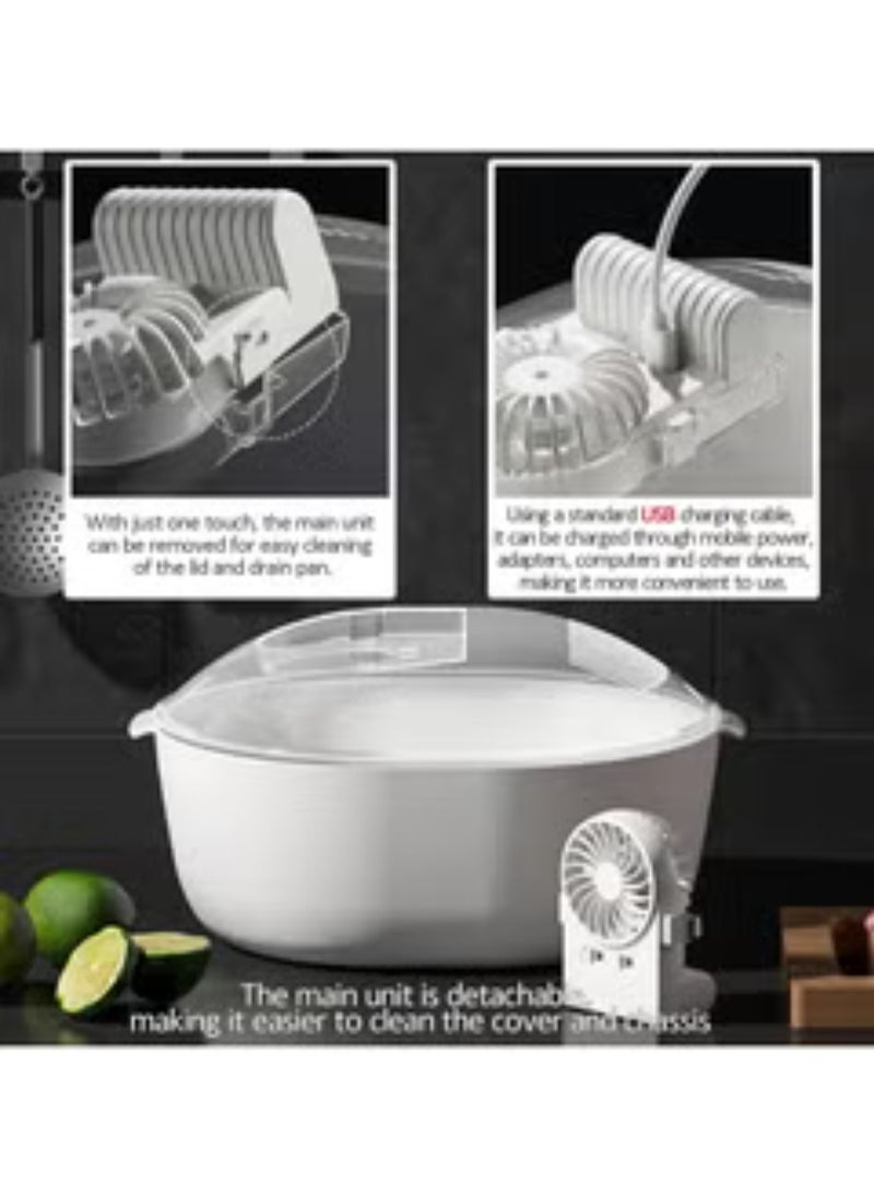 Generic - 4 in 1 Defrosting Tray for Frozen Meat Fast Thawing Plate Board Meat Defroster with Dual-Layer Draining Basket Airtight Food Preservation and thawing Machine for Frozen Meat Chicken Fish Steak - Image 1