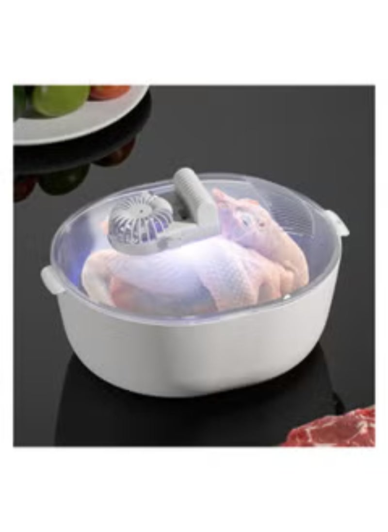 Generic - 4 in 1 Defrosting Tray for Frozen Meat Fast Thawing Plate Board Meat Defroster with Dual-Layer Draining Basket Airtight Food Preservation and thawing Machine for Frozen Meat Chicken Fish Steak - Image 1