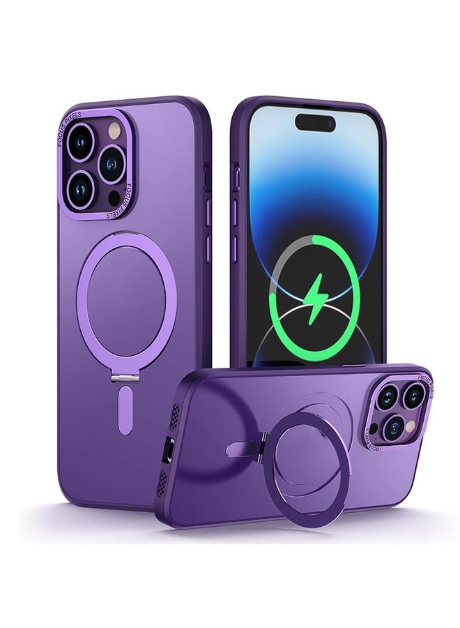 S-TOP Case For iPhone 14 Pro Max Skin Feel MagSafe Shockproof Protective Phone Case with Holder - Image 2