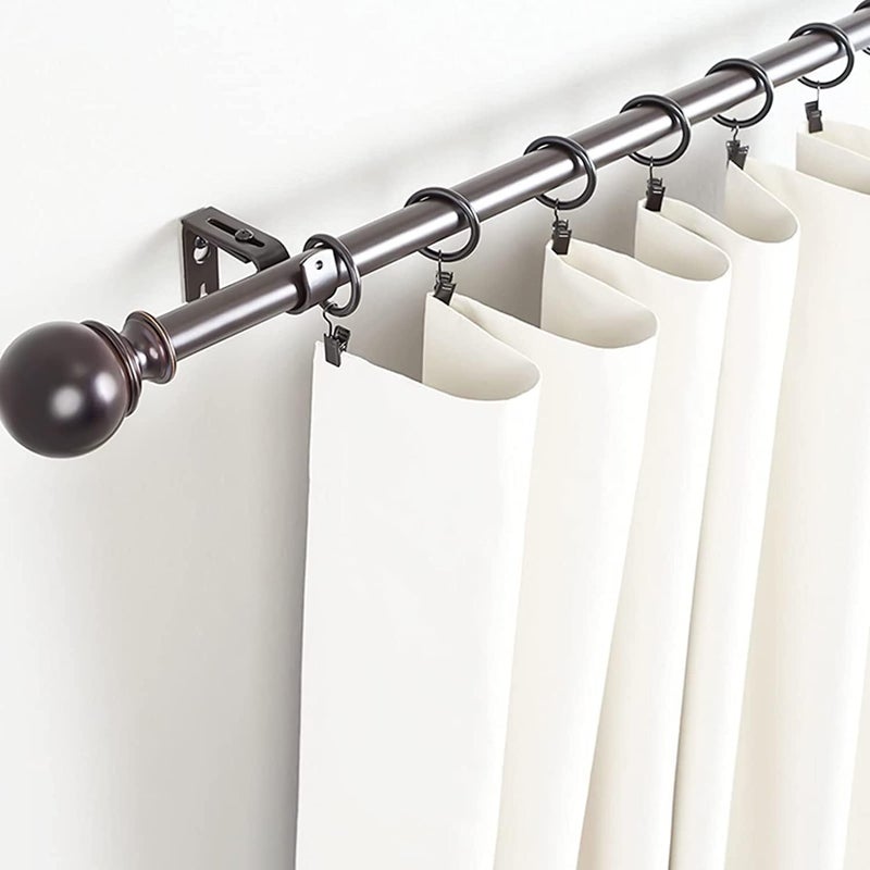 YHRY 45 Pack Curtain Rings with Clips, Metal Matte Vintage Drapery Clips with Rings, Rustproof Decorative Drapery Curtain Clip Rings Hooks, 1 Inch Interior Diameter, Fits up to 5/8" Rod, Black - Image 4