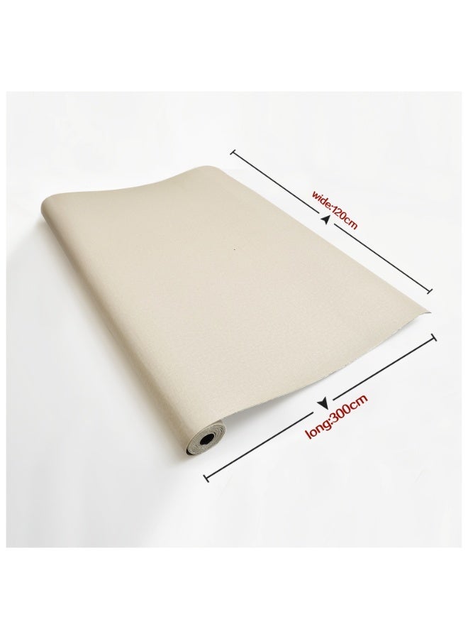 brievo Thick Foam Self-Adhesive Wall Sticker Roll, Beige Fabric Texture, 120cm x 300cm, 1 Roll, Peel & Stick Wallpaper, Waterproof & Oil-Resistant for Bedroom, Living Room, Kitchen, Bathroom - Image 3