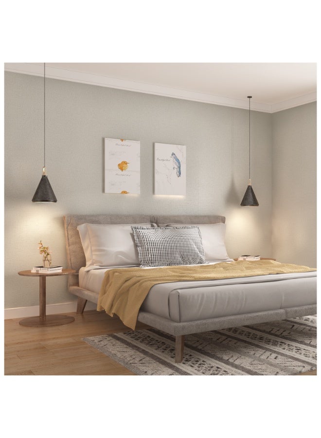 brievo Thick Foam Self-Adhesive Wall Sticker Roll, Beige Fabric Texture, 120cm x 300cm, 1 Roll, Peel & Stick Wallpaper, Waterproof & Oil-Resistant for Bedroom, Living Room, Kitchen, Bathroom - Image 5