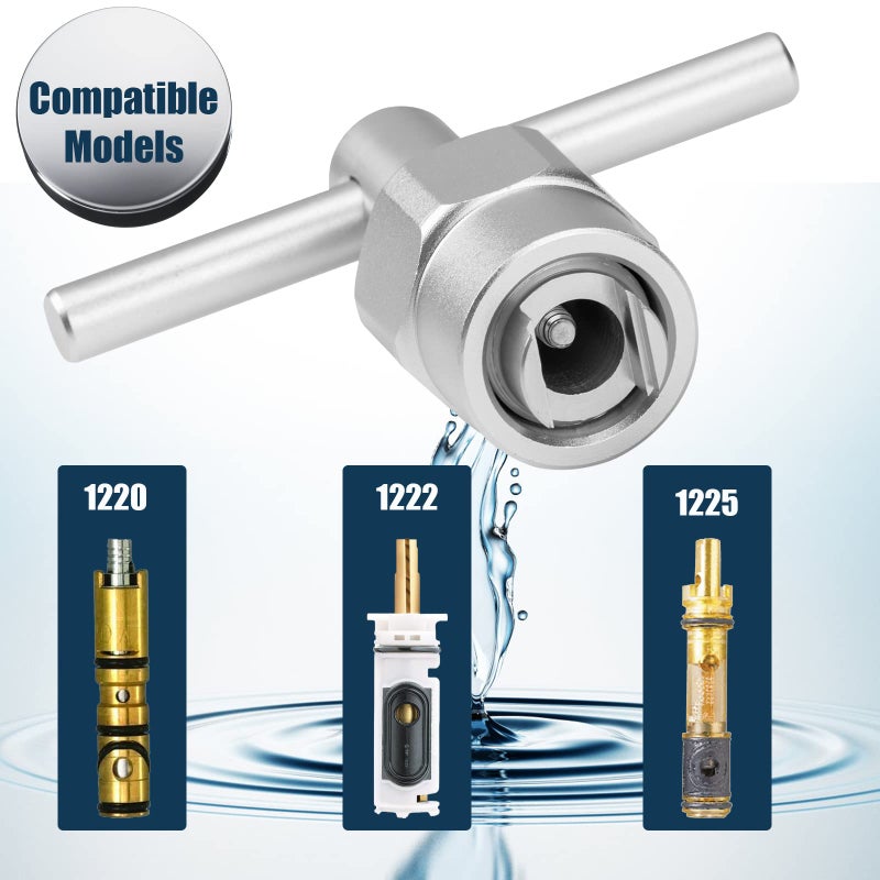 8Est Tqql 104421 خرطوشة أداة إزالة الصواميل خرطوشة مجتذب متوافق مع خراطيش Moen 1200 1222 & 1225 بمقبض واحد - Image 3