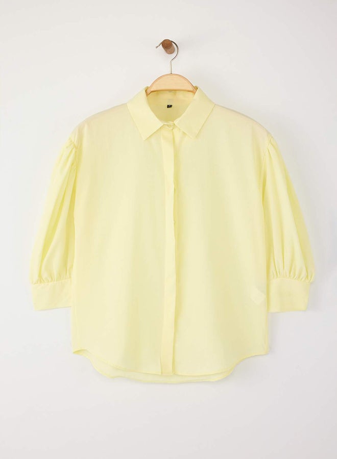 trendyol Yellow Balloon Sleeve Shirt - Image 4