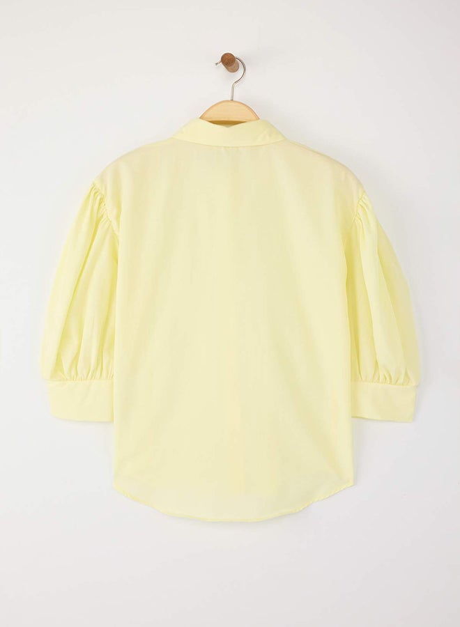 trendyol Yellow Balloon Sleeve Shirt - Image 5