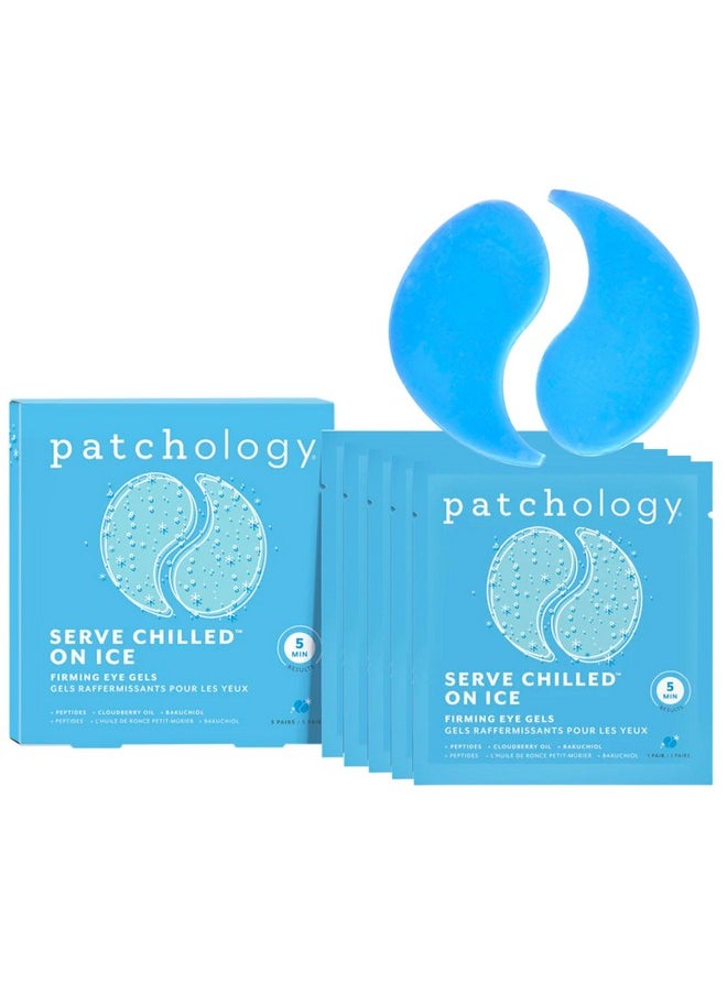 Patchology - Patchology Iced Cooling Under Eye Mask Patches With Peptides Cloudberry Oil And Bakuchiol. Cool Eye Gels To Firm Skin And Soothe Reduce Fine Lines And Under Eye Bags By Patchology 5 Pair - Image 1