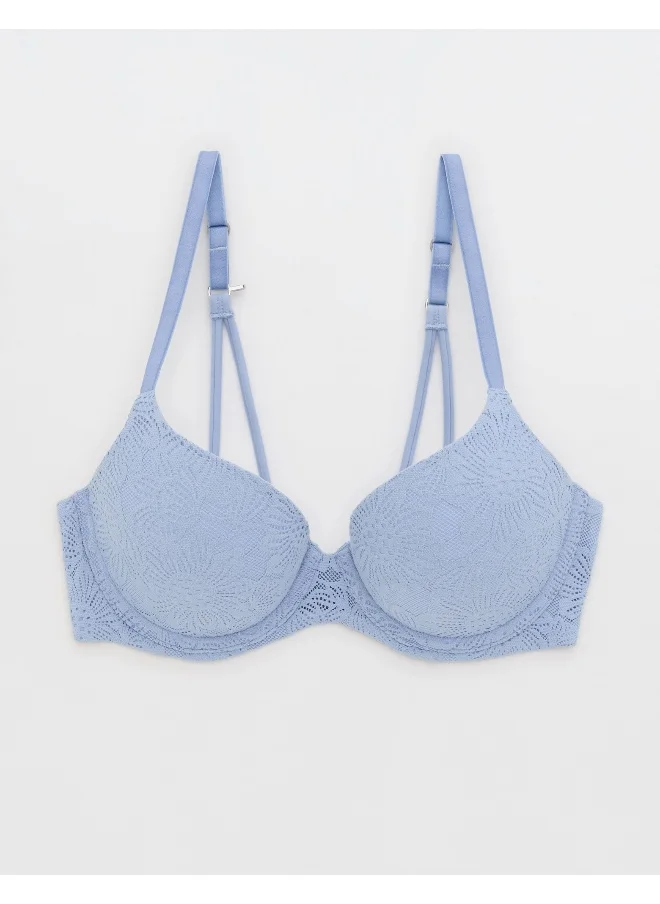 Aerie Sunnie Bloom Lace Demi Push Up Bra