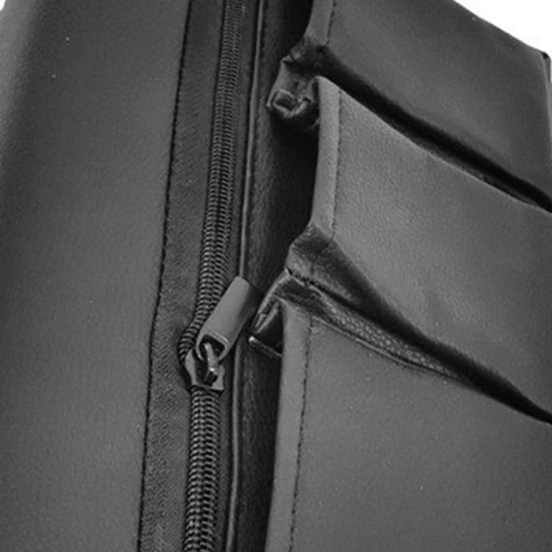 Odluzy Car Armrest Box Storage Bag - Multifunctional Leather Organizer for Most Cars, Black - Image 5