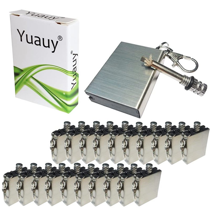 Yuauy 20 Pcs Emergency Hiking Survival Camping Fire Starter Flint Metal Match Lighter Matchbox Fire Starter for Camping Outdoor - Image 5