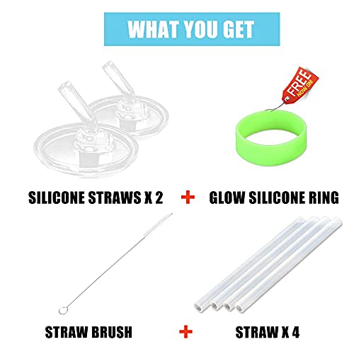 Greant 2 PCS Replacement Straws compatible with THERMOS FOOGO 10 OZ Bottles (Model BS535), Replacement Parts compatible with FOOGO 10 oz, Included 4 PCS Straws - Image 5