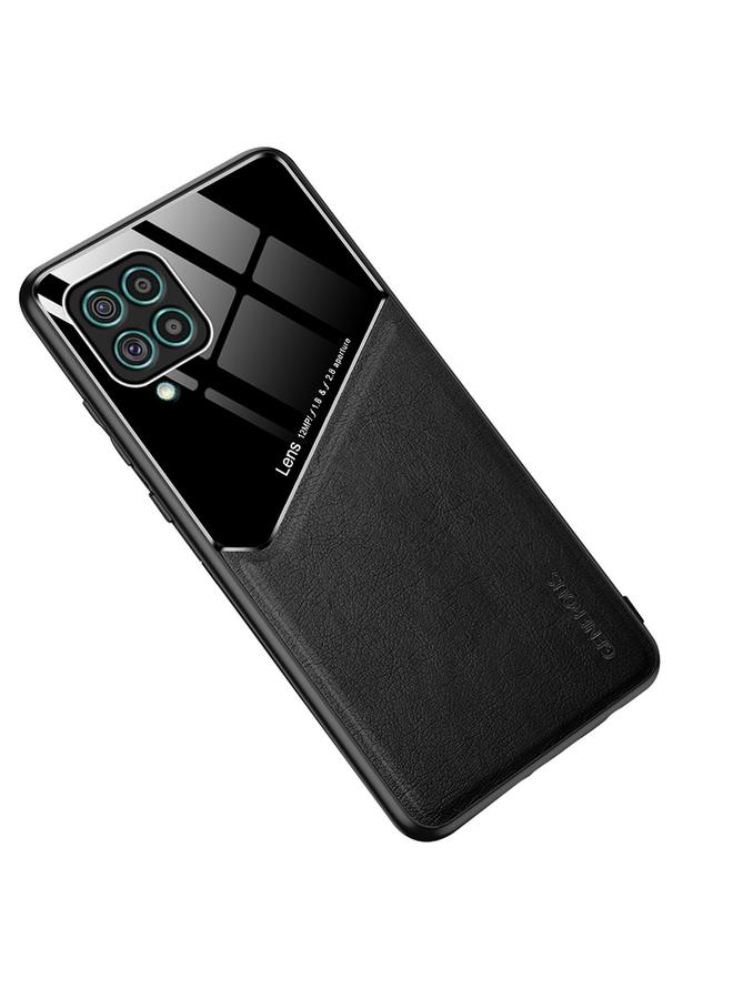 S-TOP Case For Samsung Galaxy F62 All-inclusive Leather Organic Glass Phone Case with Metal Iron Sheet - Image 1