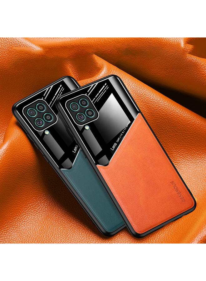 S-TOP Case For Samsung Galaxy F62 All-inclusive Leather Organic Glass Phone Case with Metal Iron Sheet - Image 2