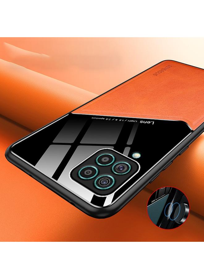 S-TOP Case For Samsung Galaxy F62 All-inclusive Leather Organic Glass Phone Case with Metal Iron Sheet - Image 3