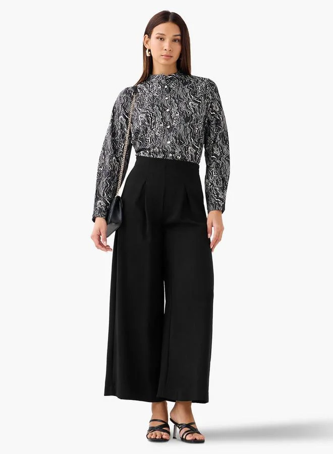 Splash FAV Regular Fit Printed Shirt with Mandarin Collar