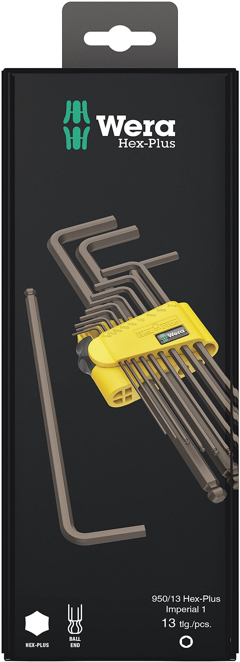 Wera 950/13 Hex-Plus Imperial 1 Sb L-Key Set Imperial Blacklaser - Image 1