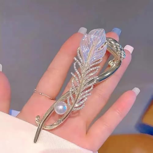 Dartler Modern Hair Clutcher For Women | Stylish Hair Claws For Girls | Trendy Alloy Metal Clips | Premium & Fashionable Girls Hairs Accessories | Suitable In Various Occasions (Sweet Feather) - Image 2