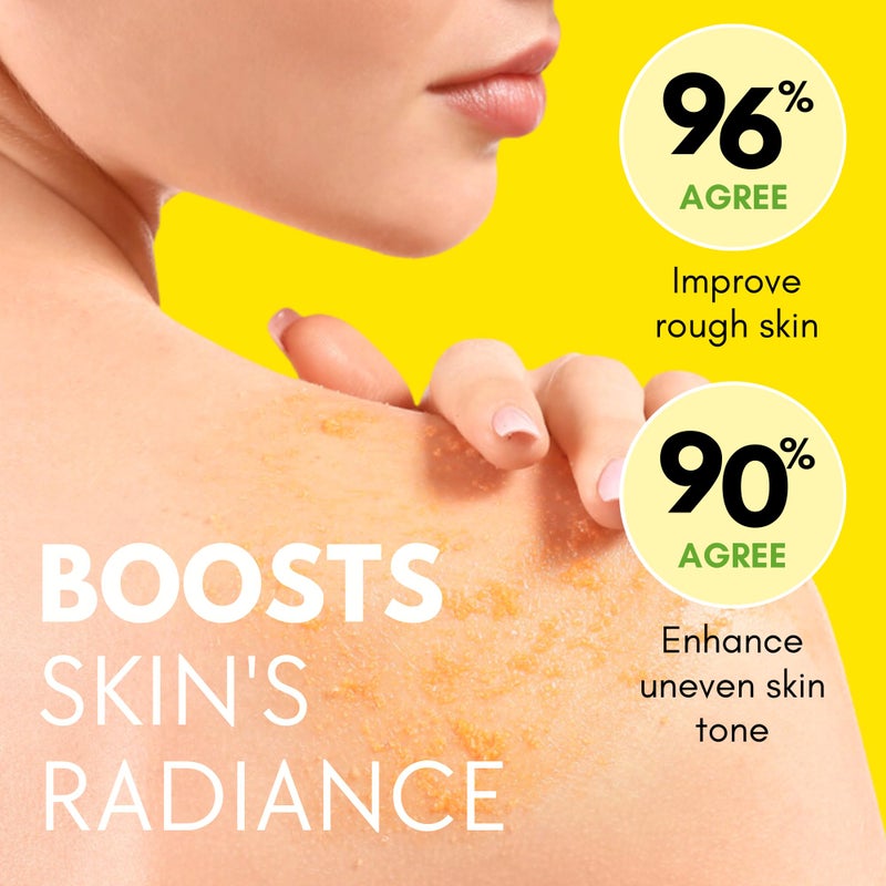 Muun Turmeric Scrub with Kojic Acid AHA/BHA Face &Body - Exfoliator Dark spot Remover- Ingrown Hair Treatment Bikini Area Inner Thighs Armpit Underarm Exfoliating - Image 3