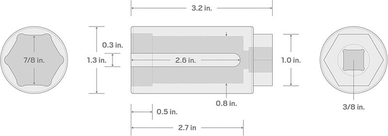 TEKTON 3/8 Inch Drive x 7/8 Inch Oxygen Sensor Socket - Image 4