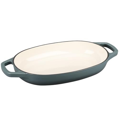 EDGING CASTING Enameled Cast Iron Oval Dutch Oven Pot with Lid, Dutch Oven for Sourdough Bread Baking, Bread Oven, Bread Dutch Oven, Oval Bread Pan, 5qt, Slateblue - Image 5