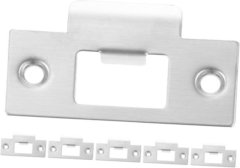 6Pcs Stainless Steel Door Strike Plate Reinforcement Heavy Duty Locking Mechanism - Image 2