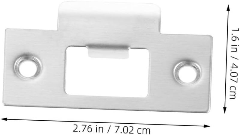 6Pcs Stainless Steel Door Strike Plate Reinforcement Heavy Duty Locking Mechanism - Image 3