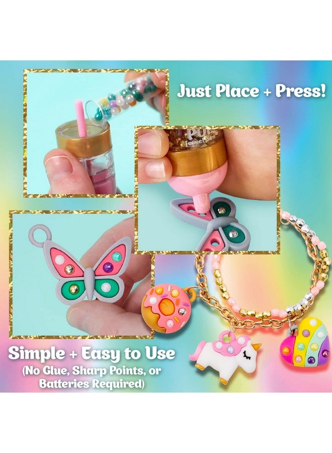 Just My Style Glitzy Pop Jewel Pen Sparkling Charm Studio Gem Your Own Accessories Gemming Kit For Diy Jewelry Charms Great Girl’S Night Activity Or Birthday Party For Kids Ages 6 7 8 9 - Image 3