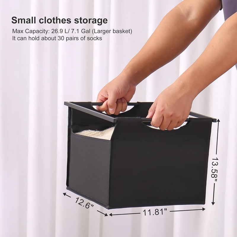 INDIDECOR INDIDECOR 2156 Laundry Hamper with shelf Laundry Basket 2 Section Laundry room organization Laundry Sorter with Pullout 125 Gal 47L and 2 small clothes bags Bedroom Bathroom  - Image 5
