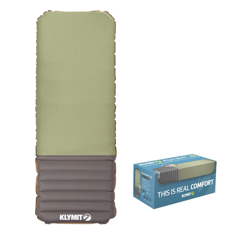 Klymit Klymaloft Lofted Inflatable Sleeping Pad for Camping With Memory Foam, Ultra-Thick Hiking and Backpacking Air Bed, 5 Inch Thick, Regular - Image 1