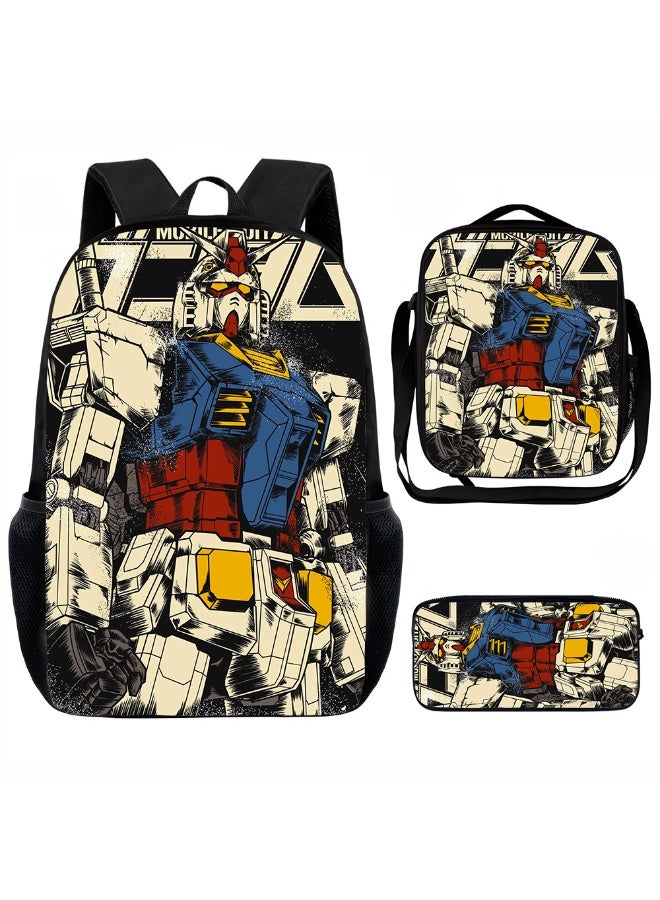 جاندام على ظهره مقلمة حقيبة ثلاثة قطعة دعوى الرجال والنساء الترفيه الرياضة حقيبة السفر طالب حقيبة المدرسة - Image 1