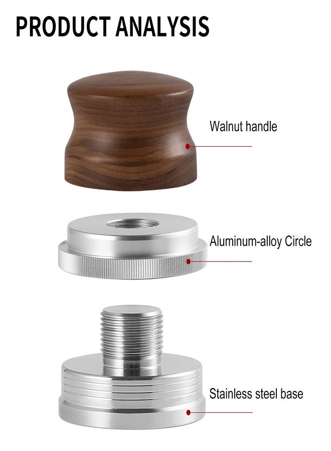 GURUDAR 58mm Coffee Distributor, Espresso Distribution Tool, Adjustable Depth Espresso Tamper Leveler with Walnut Wood Handle Fits for 58mm Breville Gaggia E61 Portafilter - Image 5