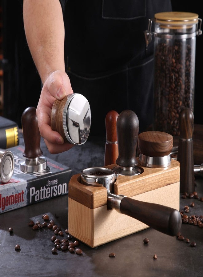 GURUDAR 58mm Coffee Distributor, Espresso Distribution Tool, Adjustable Depth Espresso Tamper Leveler with Walnut Wood Handle Fits for 58mm Breville Gaggia E61 Portafilter - Image 3