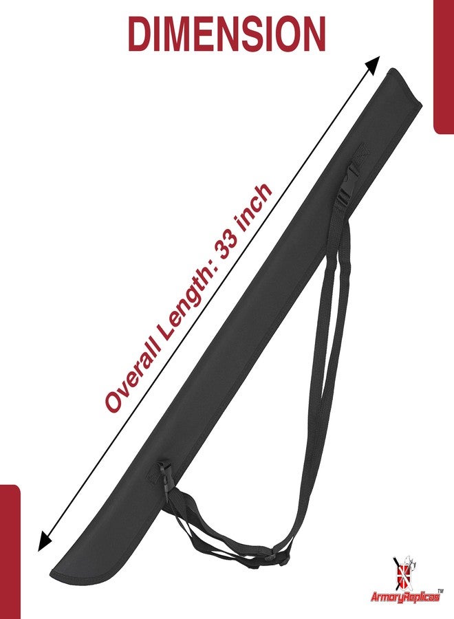 Armory Replicas Black Katana Sword Holder | Durable Nylon Carrying Case | Adjustable Straps | Full-Size Sword Storage - Image 2