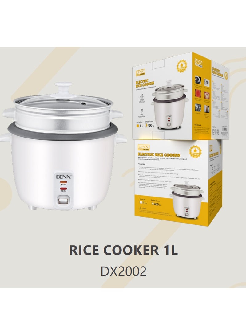 DENX 350W Smart Electric Rice Cooker, Rice Steamer 0.6 Liter, Energy Efficiency and Easy Accessibility, Cooking Kepping Warm and Making Soup, DX2085 - Image 5