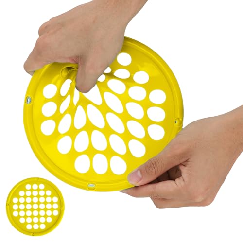 ZHIAMZ Hand Exercise Webs for Physical Therapy Hand Grip Strengthener Finger Exerciser Portable Size Latex Free 7 Diameter LightYellow - Image 1