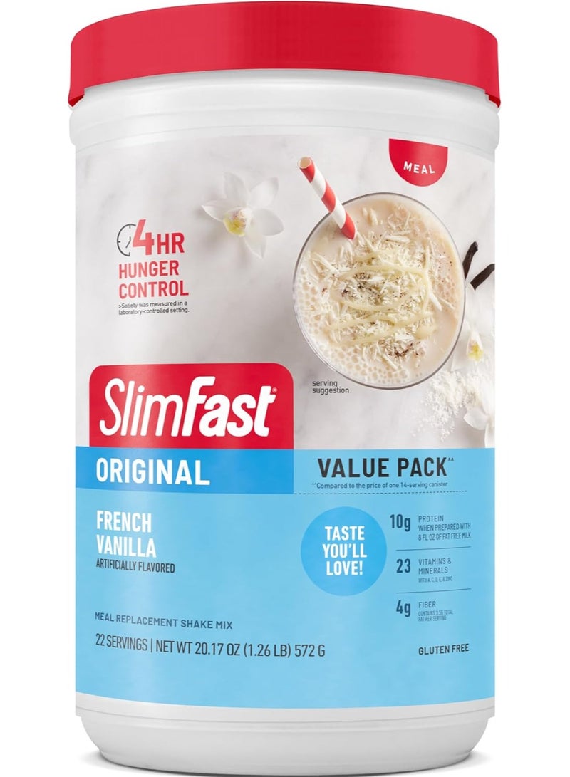 SlimFast Original French Vanilla, Shake Mix, 1.26 Lb Packaging May Vary - Image 1