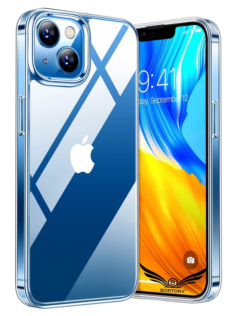 BORTONY iPhone 14 Protective Case Clear TPU Soft Scratch-Resistant Anti-Drop Slim Thin Crystal Case Cover Compatible with iPhone 14 6.1Inch - Image 1