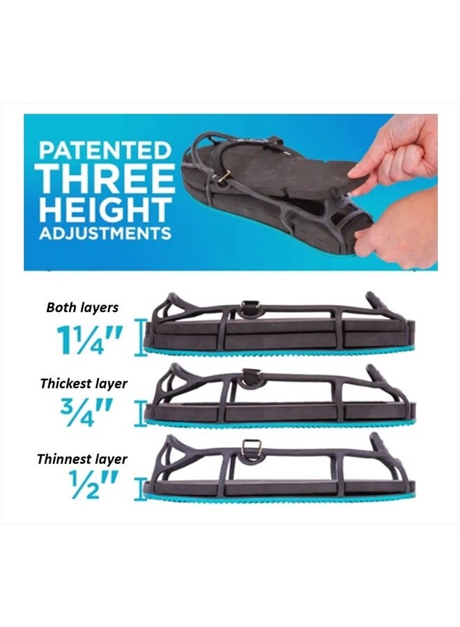 EVENup The Authentic Shoe Balancer Size X-Large for use with Walking Boot or Leg Length Discrepancy. Improves Your gait Using a Variety of Height adjustments. Black - Image 3